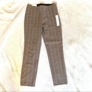 Gray plaid slacks